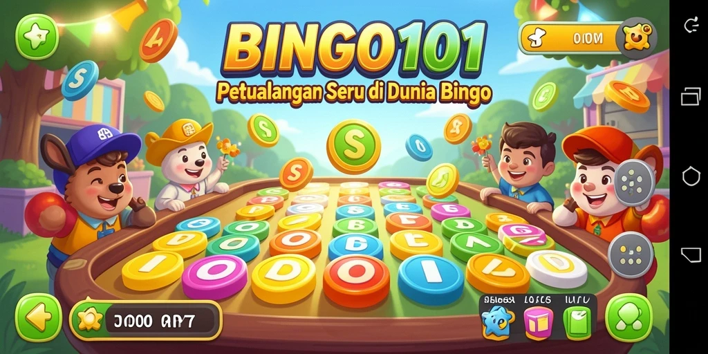Tampilan seru gameplay BINGO101 dalam petualangan bingo.
