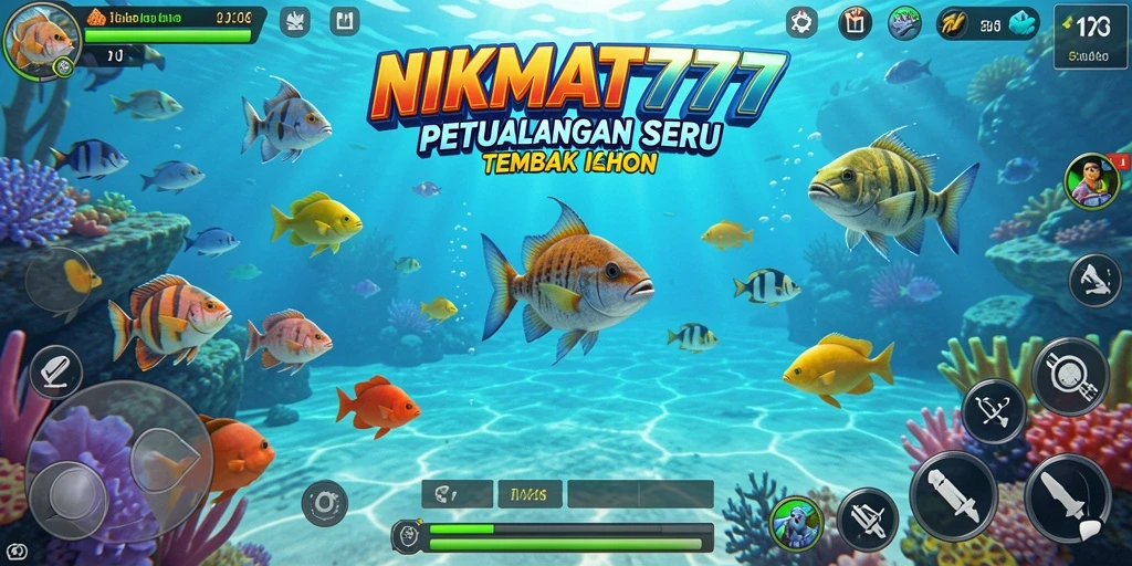 Tampilan gameplay NIKMAT777 yang mendebarkan saat berburu ikan.