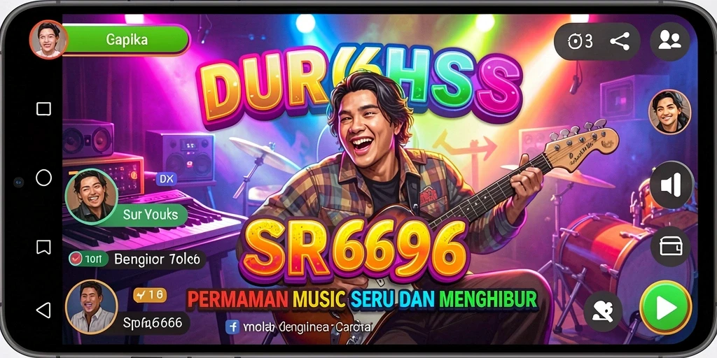 Tangkapan layar gameplay SR6666, menunjukkan pengalaman bermain musik yang seru.